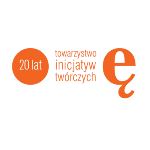 a modern logo with orange color